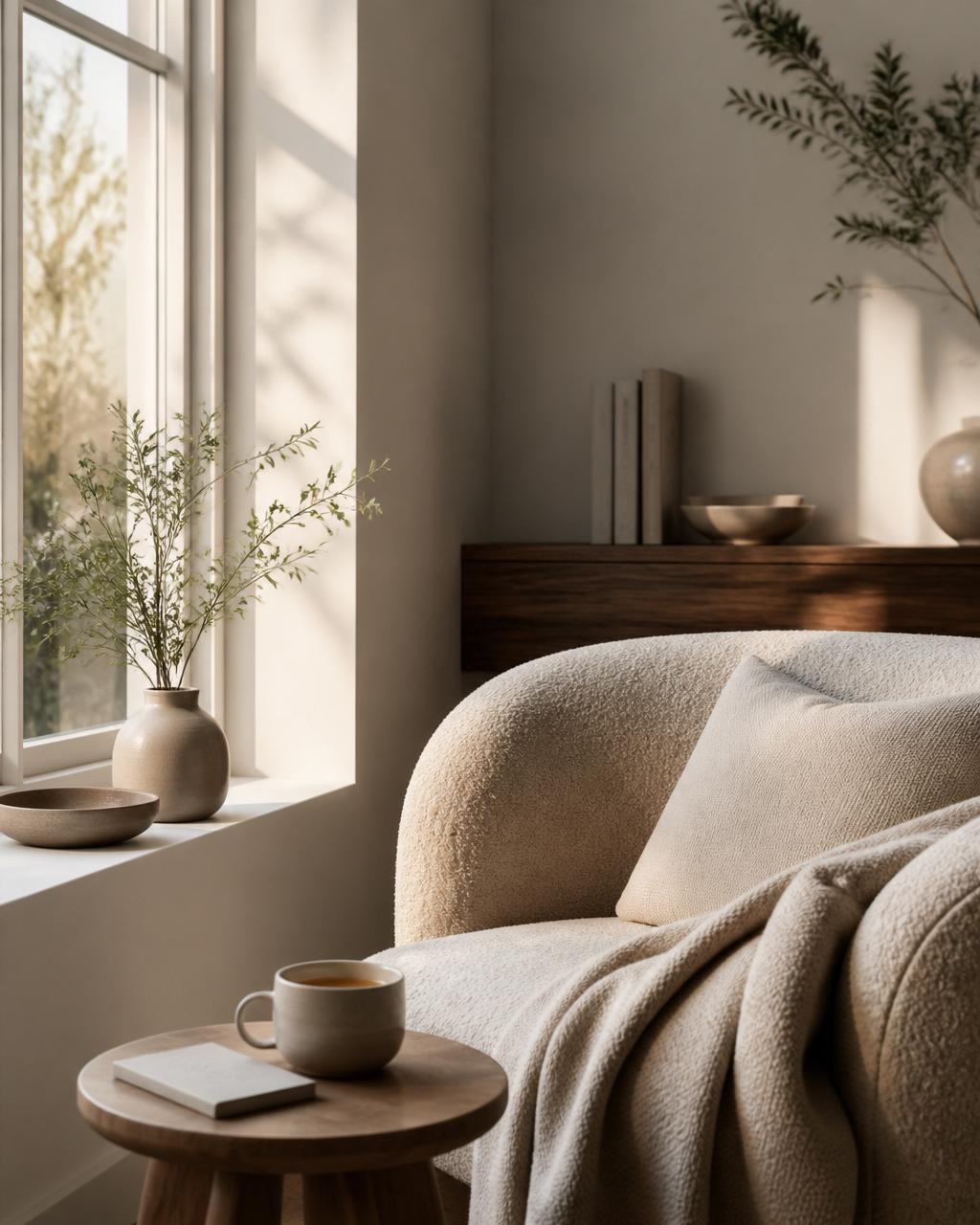 A calm, peaceful space symbolising mental wellbeing